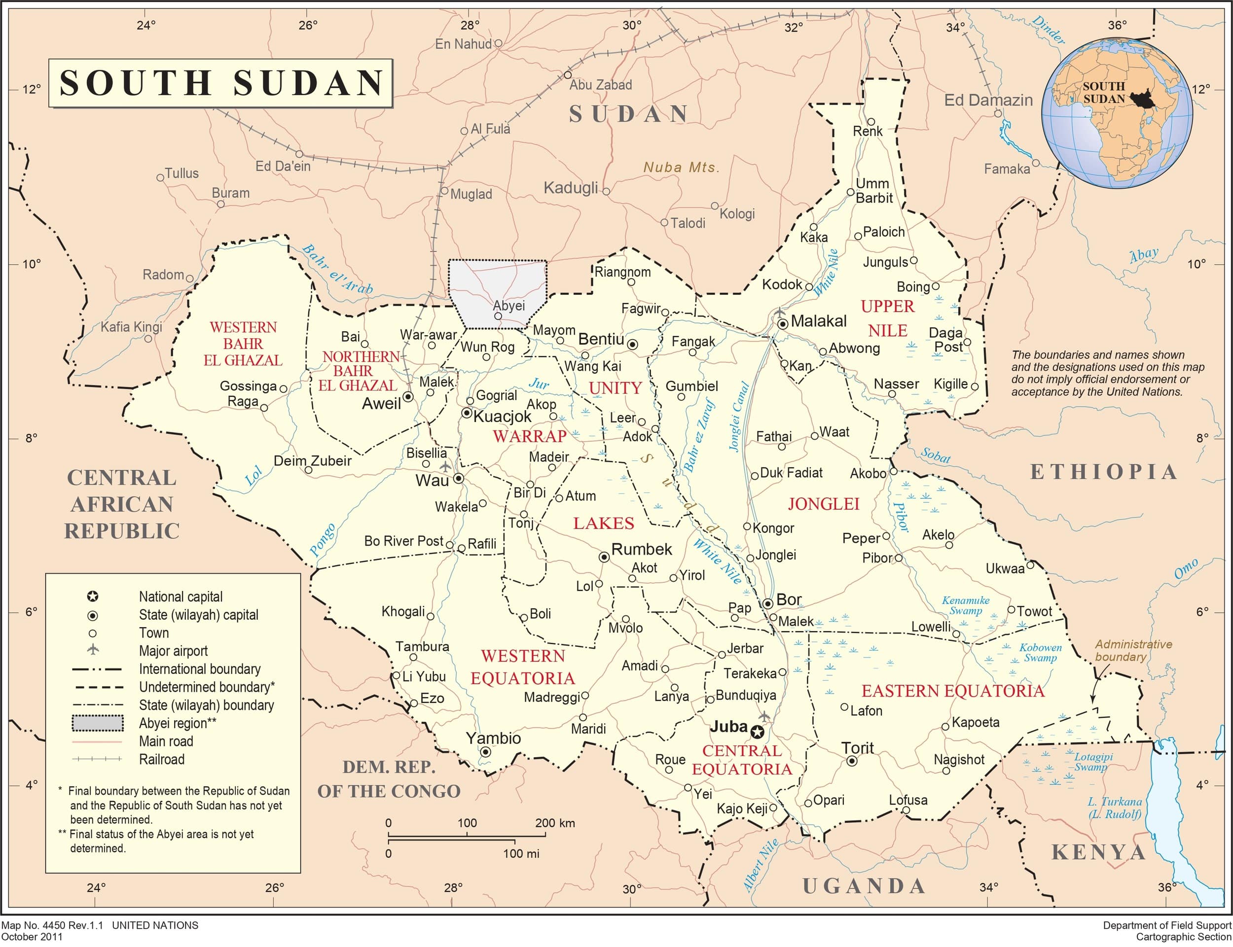 map South Sudan