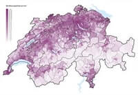 Map Switzerland population density