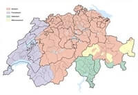 Map of Switzerland spoken languages