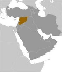 Map Syria location Middle East