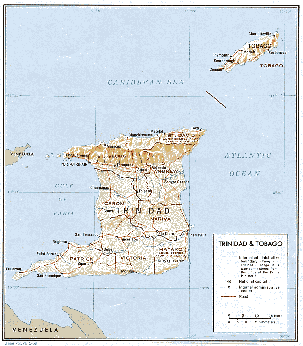 map Trinidad and Tobago