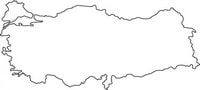 Blank map of Turkey