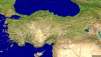 map Turkey large satellite map with borders