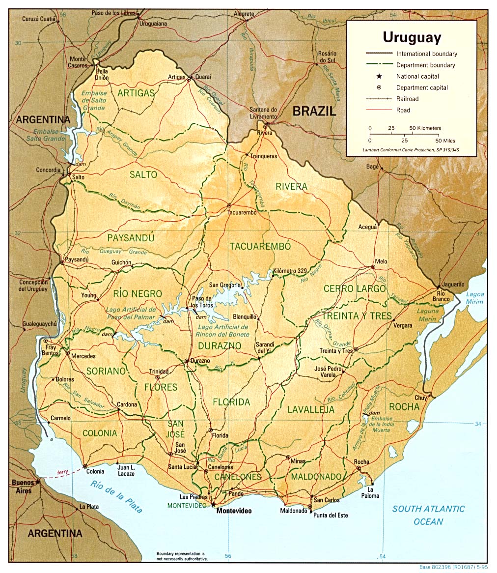 map Uruguay