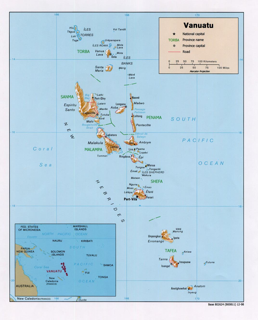 map Vanuatu