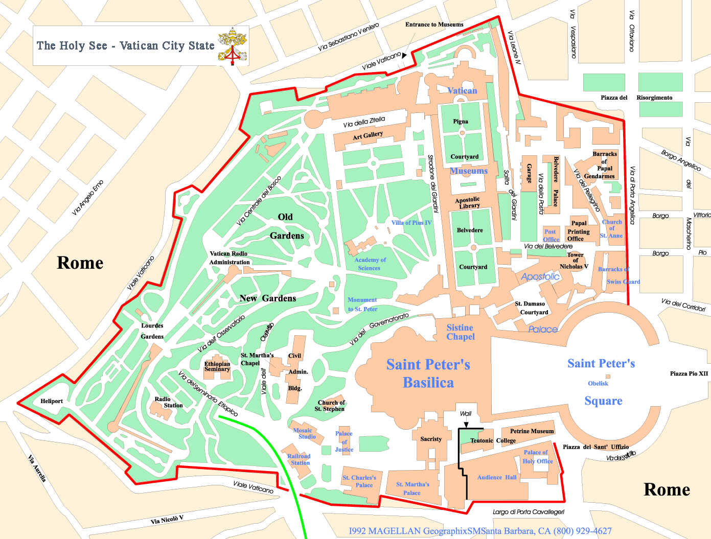 Map of Vatican City