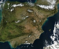 Satellite map of Spain