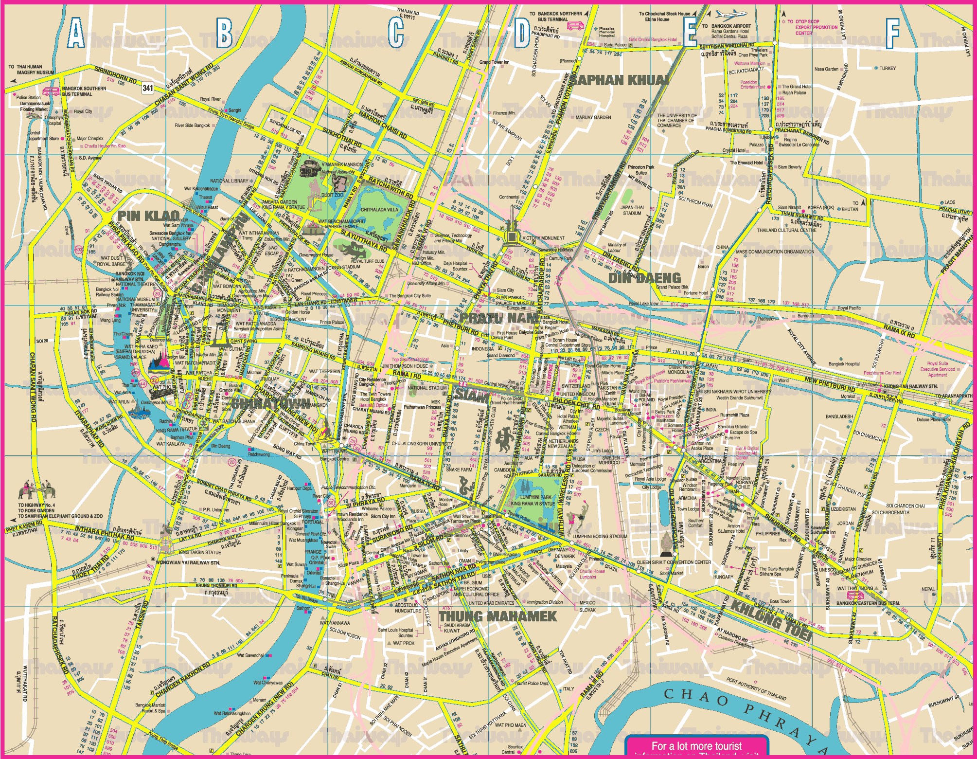 Map Of Cities Bangkok