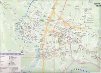 map city of Bangkok with legend and street names
