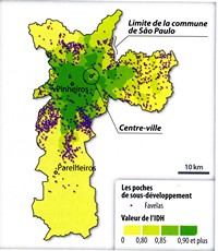 map São Paulo HDI Human Development Index favelas