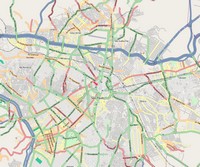 Map of Sao Paulo with the names of major streets