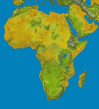 Relief Map of Africa.