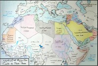 Map of the Arab world.