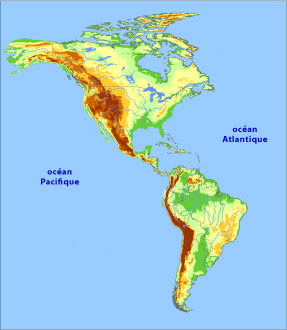 Relief Map of the Americas