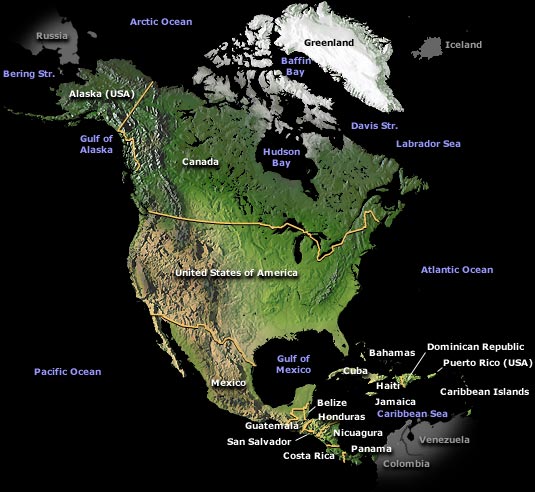 Map of North America