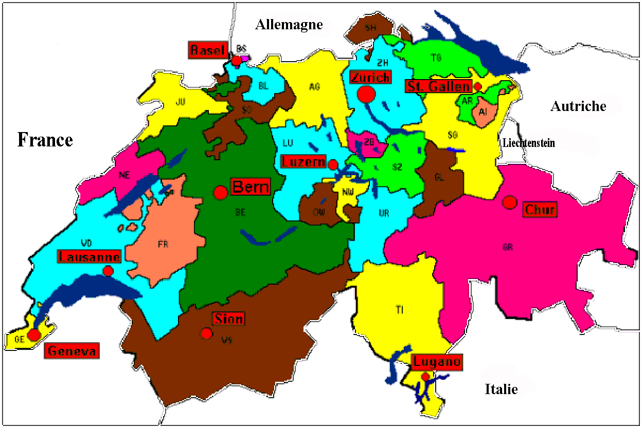 pics Suisse Map www mappi net maps of countries