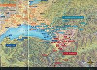 Map of Lake Geneva in Switzerland