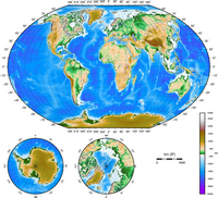 Topographic map of the world