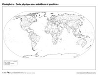 Physical map of the world