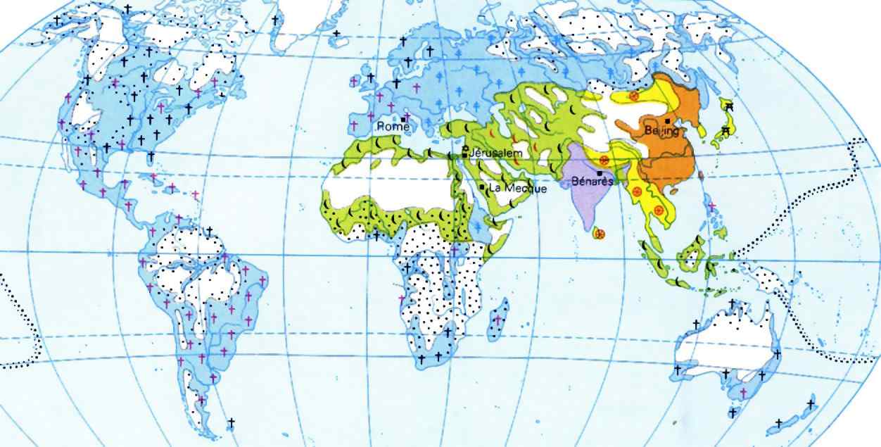 map world religions