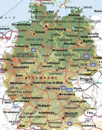 Relief Map of Germany.