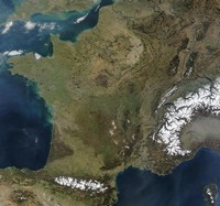 Satellite map of France