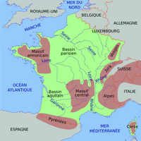 Simplified map of France