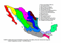 map Mexican states in colors