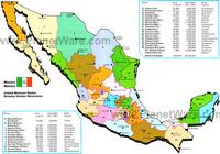 Map states Mexico information