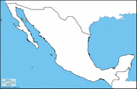 map Mexico completely blank