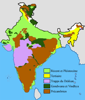 Geological map of India.