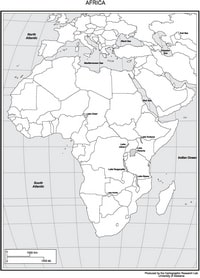Africa blank map