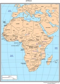 map Africa countries cities capitals