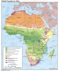 map Africa vegetation