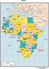 map Africa country names