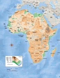 map Africa relief