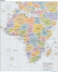 Political map of Africa