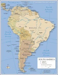 South America political map