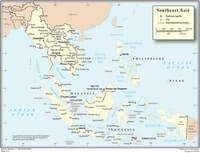 Map South East Asia countries capitals cities