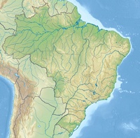 Simple map of Brazil with only rivers, cutting by state and relief