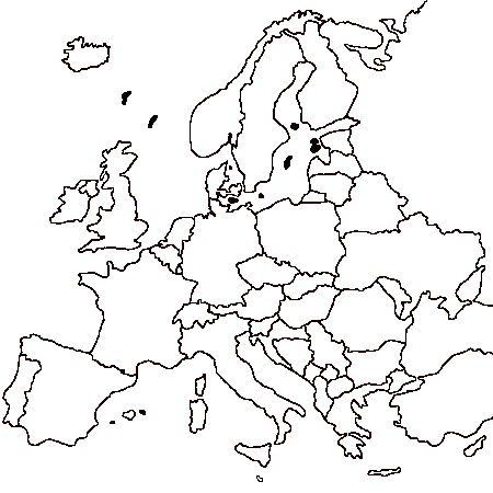 Blank map of Europe.