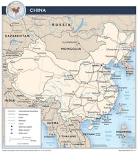 China transportation map roads expressways railways ports