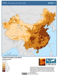 Population density map China