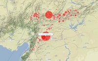 Turkey earthquake map earthquakes aftershocks intensity Richter scale