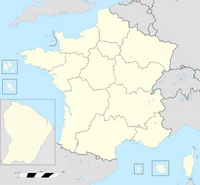 Blank map France 18 regions