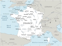 map France cities and capital