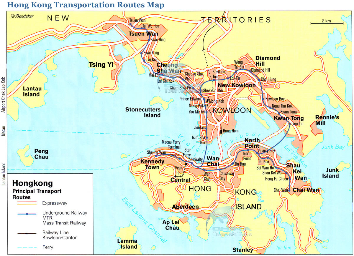 Map Of Cities Hong Kong