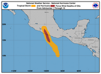 Hurricane Otis wind history