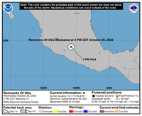 Map Hurricane Otis dissipated