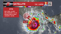 Map intensification Hurricane Otis